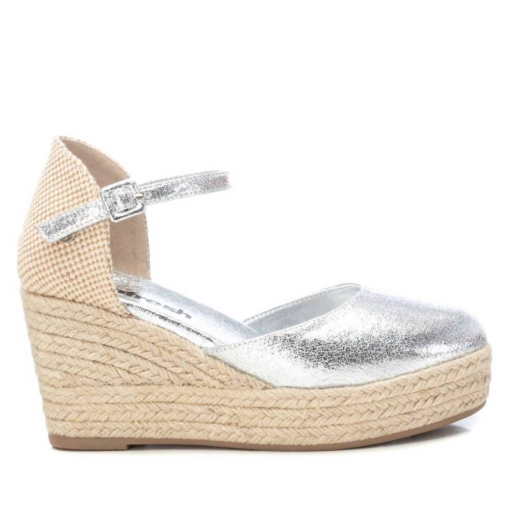 NEW XTI women's wedge sandals in silver